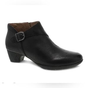 Dansko Black Darbie Ankle Boot, Size 38 US 7.5-8